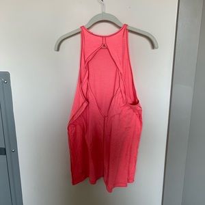 Gorgeous hot pink open-back halter top from Lululemon